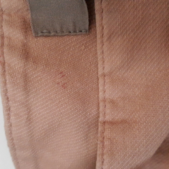 Helmut Lang Sz 0 Slub Twill Cropped Blush Pink Skinny Zip Ankle Flax Blend Pants - Picture 14 of 17